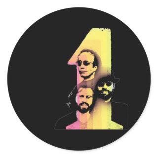 Bee Gees Number Ones Classic Round Sticker