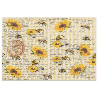 Bee Gnome Sunflower Tissue Paper