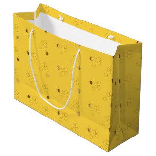 Bee Honeycomb Pattern Large Gift Bag