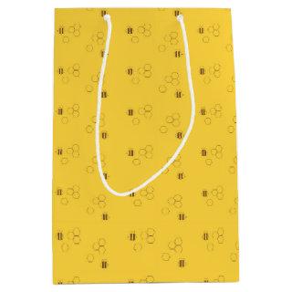 Bee Honeycomb Pattern Medium Gift Bag