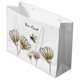 Bee kind buzzy bumble bee with flowers large gift bag