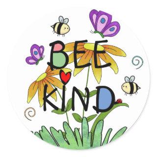 Bee Kind Nature Classic Round Sticker