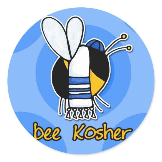 bee kosher classic round sticker