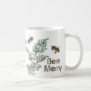 Bee Merry Evergreen Holiday Mug