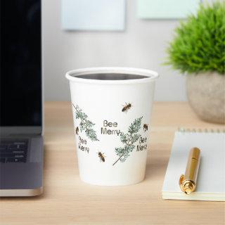 Bee Merry Holiday Party Cup or Favor Container