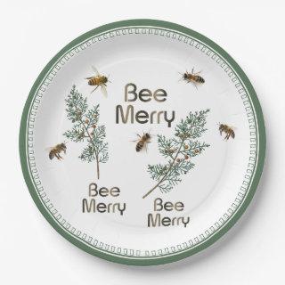 Bee Merry Holiday Party Plate