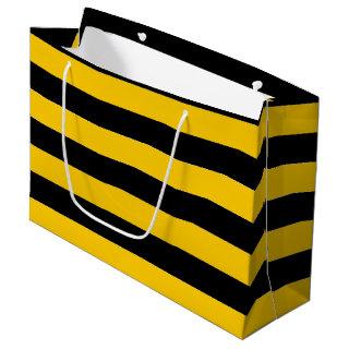 Bee Stripe Design Large Gift Bag