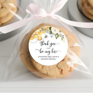 Bee thank you for beeing here stickers