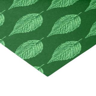 Beech Leaf Chalk Print, Deep Emerald Green Tissue Paper