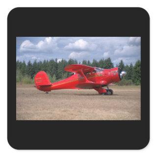 Beech, Staggerwing, 1946_Classic Aviation Square Sticker