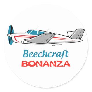 Beechcraft Bonanza Classic Round Sticker