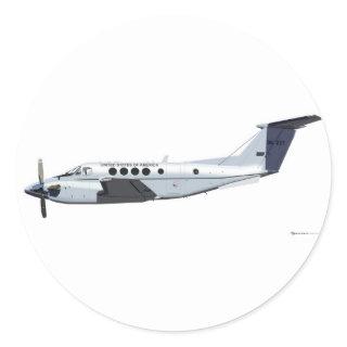 Beechcraft C-12 Huron Classic Round Sticker