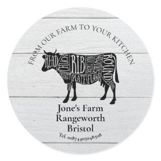 beef farmer marketing produce dairy farmer classic round sticker