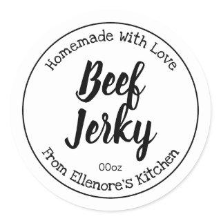 Beef Jerky Classic Round Sticker