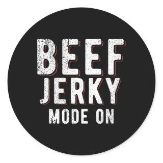 Beef Jerky Moden On Beef Jerky Classic Round Sticker