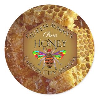 Beekeeper Apiary Honey Jar Classic Round Sticker