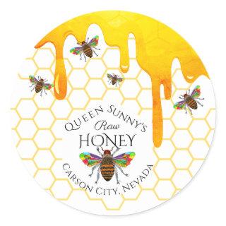 Beekeeper Apiary Honey Jar Classic Round Sticker