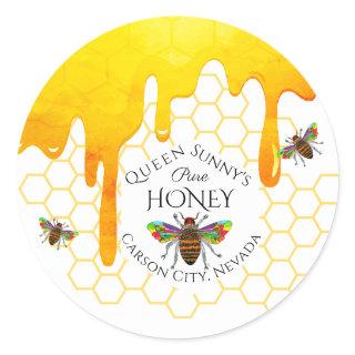 Beekeeper Apiary Honey Jar Classic Round Sticker