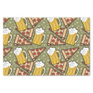 Beer and Pizza Graphic Tissue Paper