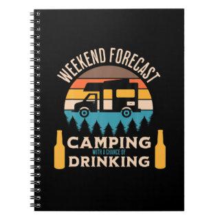 Beer Camping With Beer Birthday Notebook