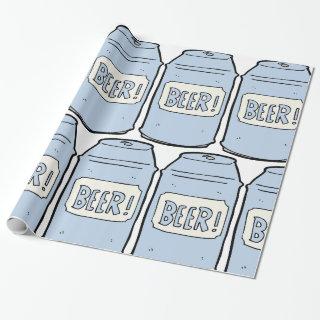 Beer Can Illustration Retro Beer Lover Design