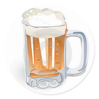 Beer In Mug/Oktoberfest Classic Round Sticker
