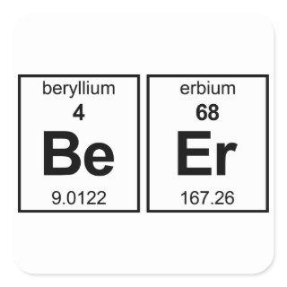 BeEr Periodic Table Square Sticker