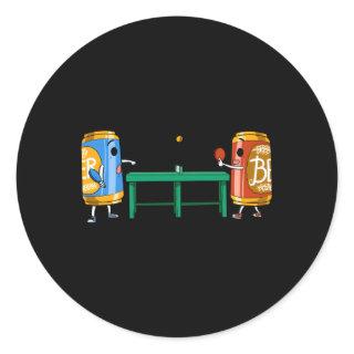Beer Pong Classic Round Sticker