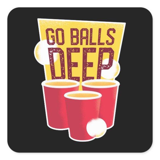 Beer Pong Square Sticker