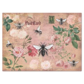 Bees and Roses Ephemera Tissue Paper