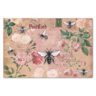 Bees and Roses Ephemera Tissue Paper