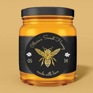 Bees & Bloom Floral Elegant & Decorative Honey Bee Classic Round Sticker