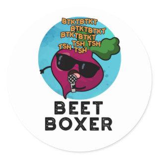 Beet Boxer Funny Beetroot Pun  Classic Round Sticker