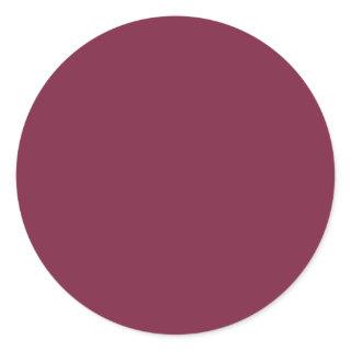 Beet Red Solid Color Classic Round Sticker