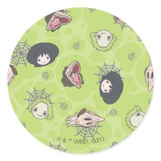 Beetlejuice | Cute Chibi Toss Pattern Classic Round Sticker