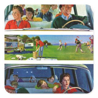Before, During & After Picnic Square Sticker