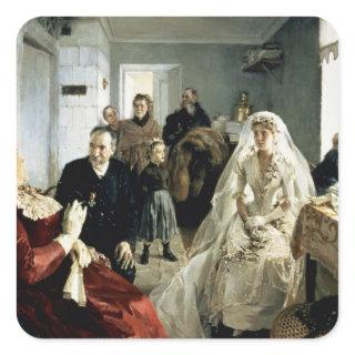 Before the Wedding, 1880s Square Sticker