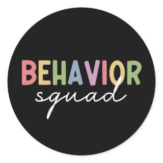 Behavior Squad | Behavior Therapist ABA Therapist Classic Round Sticker