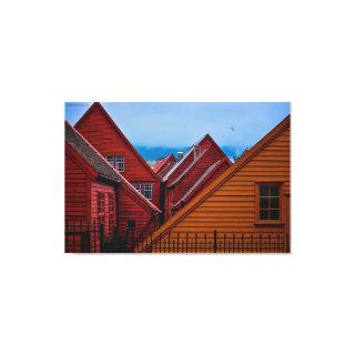 Behind Bryggen in Bergen, Norway Canvas Print