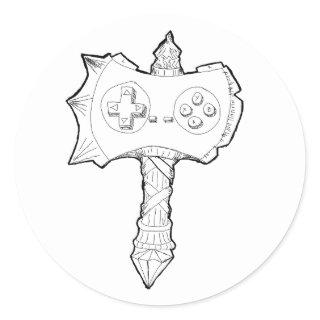 Behold! the Noob Slayer! Classic Round Sticker