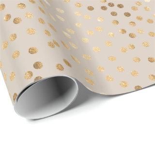 Beige and Gold Glitter City Dots