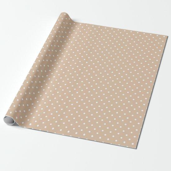 Beige and White Polka Dot Pattern