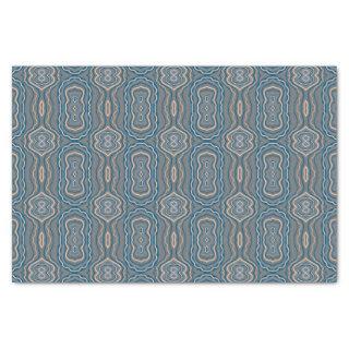 Beige Blue And Gray Alternating Pattern Design  Tissue Paper