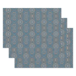Beige Blue And Gray Alternating Pattern Design   Sheets
