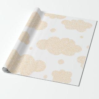 beige clouds on white background