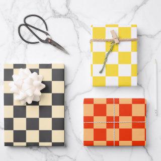 Beige + Gray Check Checkered Checkerboard Pattern  Sheets