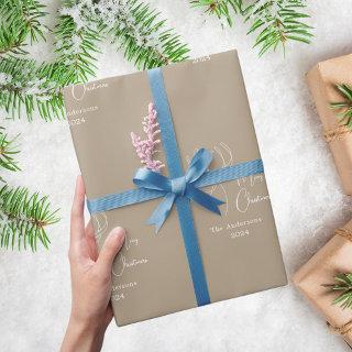 Beige white abstract reindeer modern Christmas