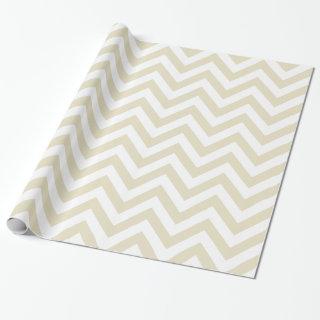 Beige White XL Chevron ZigZag Pattern