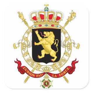 Belgian Emblem - Coat of Arms of Belgium Square Sticker
