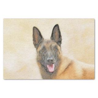 Belgian Malinois Painting - Cute Original Dog Art Tissue Paper